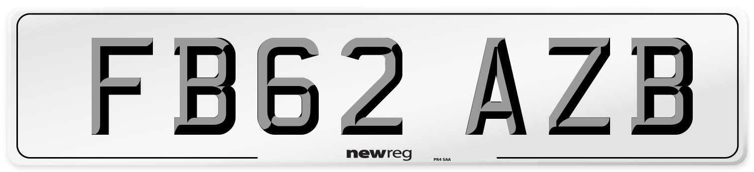 FB62 AZB Number Plate from New Reg